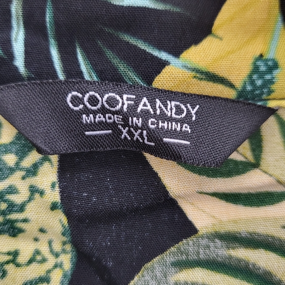 COOFANDY Men's Hawaiian Aloha Shirt Short Sleeve Button Down Floral Print XXL - Picture 3 of 8